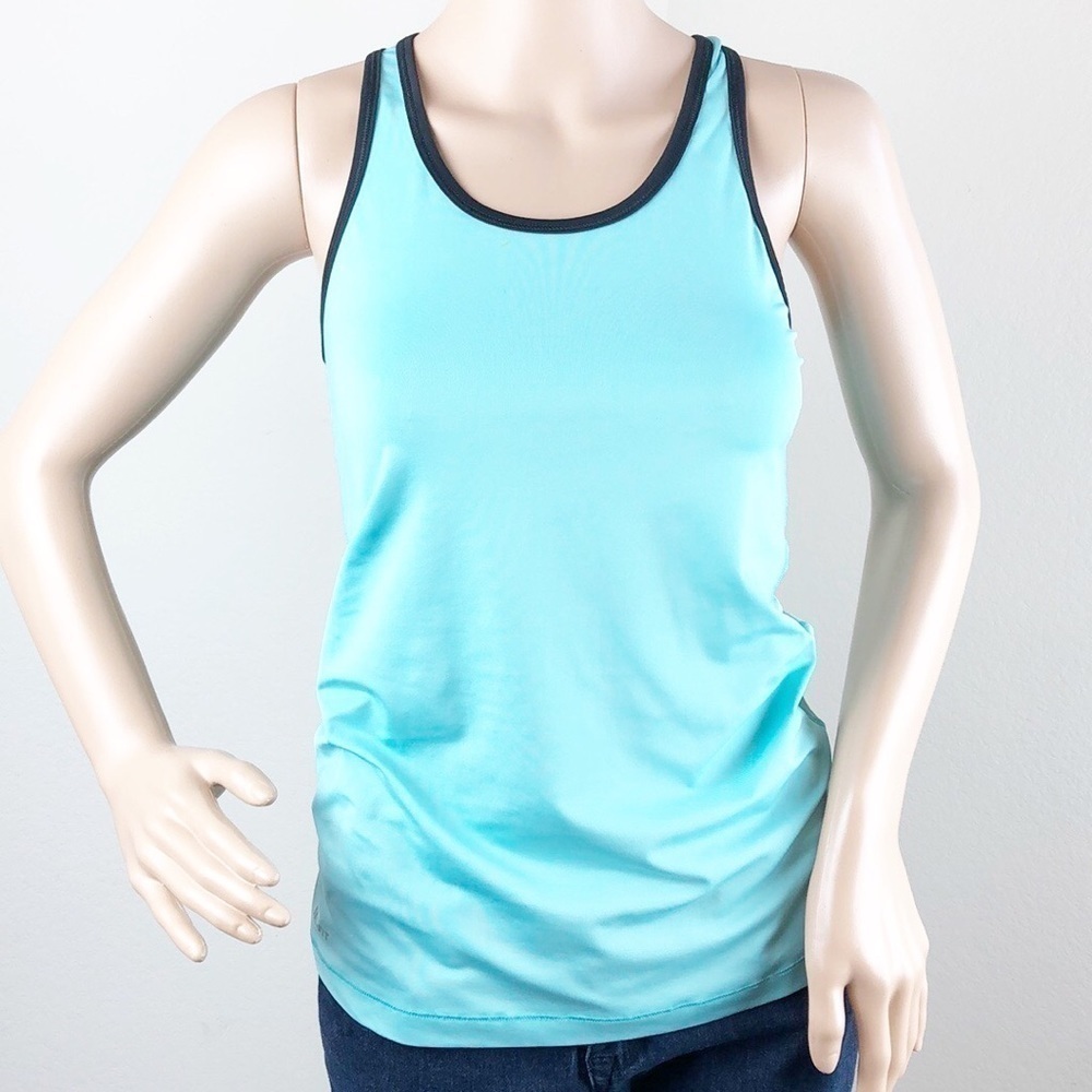 Nike cyan mesh back workout tank top